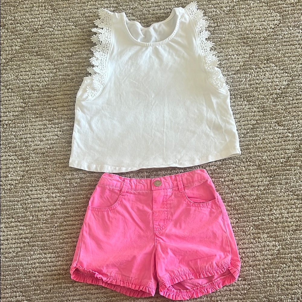 Tommy Bahama White and Pink Kids Matching Set